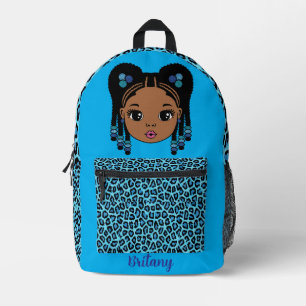 Personalized Baby Girl Blue Printed Backpack