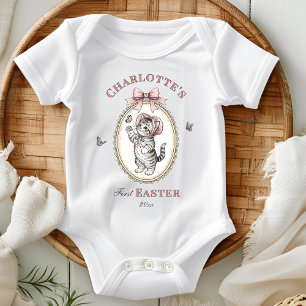 Personalized Baby Girl First Easter Bodysuit