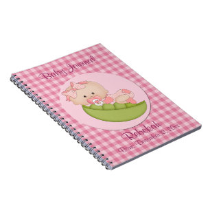Personalized Baby Girl in a Pod Pink Baby Journal