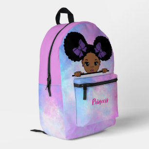 Personalized Baby Girl Purple Printed Backpack