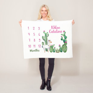 Personalized Baby Monthly Milestone Blanket Custom