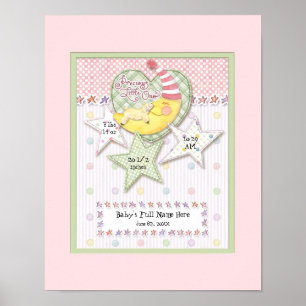 Personalized Baby Name Wall Nursery Art for Girl Poster