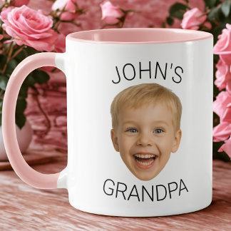 Personalized Baby Photo Grandpa Mug