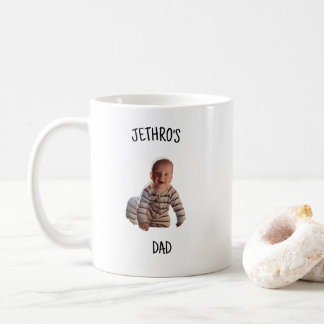 Personalized Baby Photo with Name Dad & Mom Sides Coffee Mug