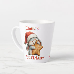 Personalized Baby’s First Christmas Bunny Latte Mug