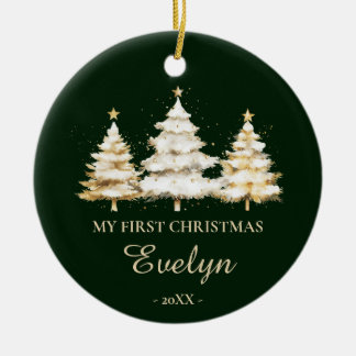 Personalized Baby’s First Christmas Ceramic Tree Decoration
