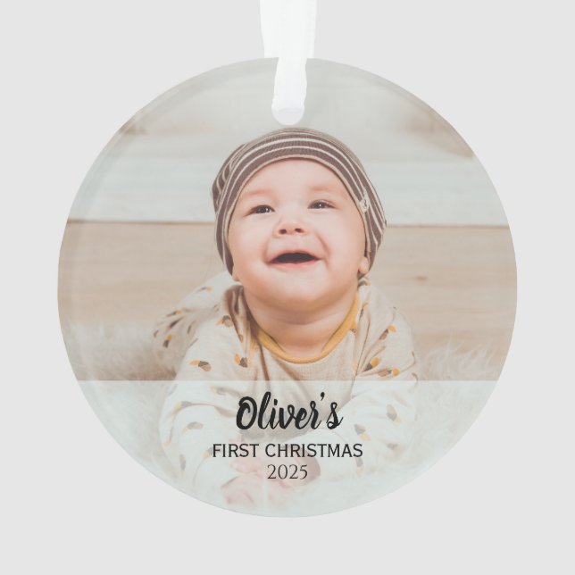 Personalized Baby’s First Christmas  Ornament (Back)