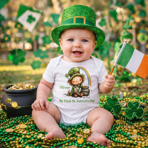 Personalized Baby’s First St. Patrick’s Day  Baby Bodysuit