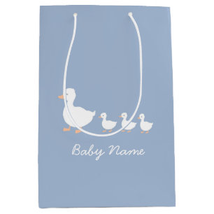 Personalized Baby Shower Gift Bag Blue Duckling