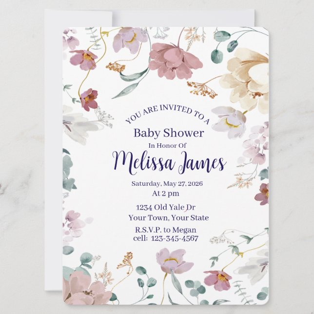 Personalized Baby Shower Invitation (Front)