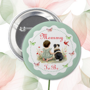 Personalized Baby Shower Mom To Be 6 Cm Round Badge