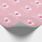 Personalized BABY SHOWER Pink Feet Heart GIRL