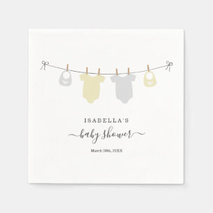 Personalized Baby Shower Twins Gender Neutral Napkin
