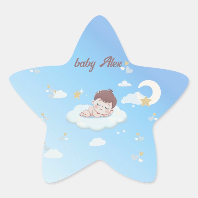  Personalized Baby Stickers – Dreamy & Customizabl (Front)