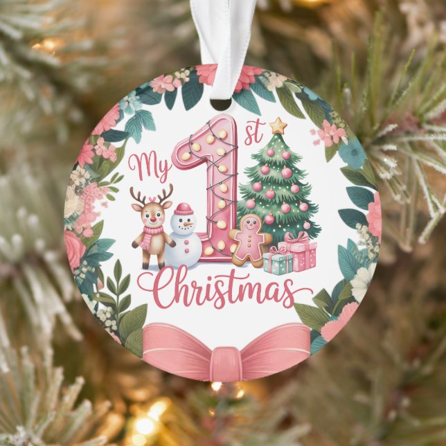 Personalized Baby's First Holiday Keepsake Ornament (Tree)