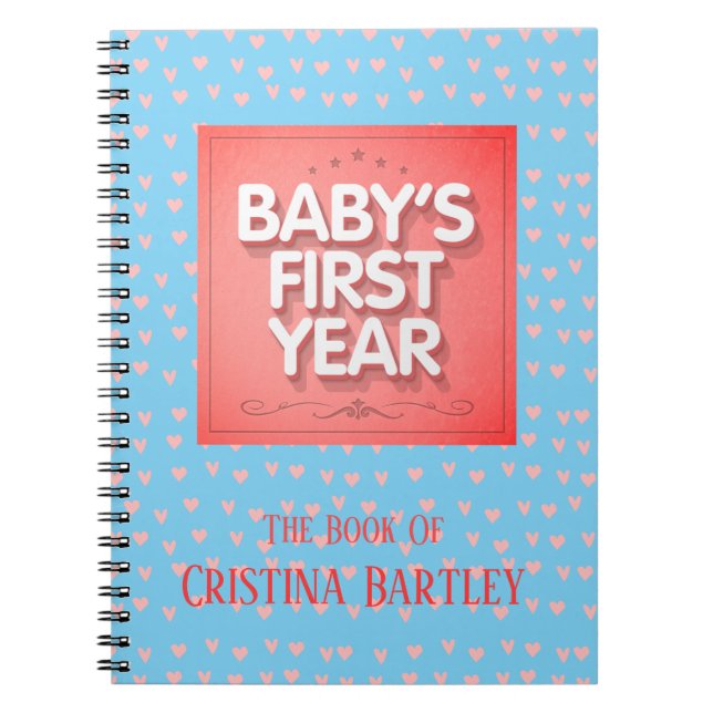 Personalized Baby's First Year Notebook (Front)