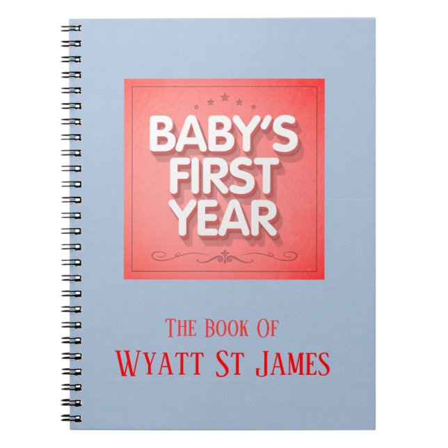 Personalized Baby's First Year Notebook (Front)