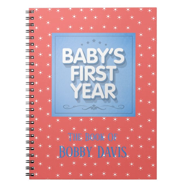 Personalized Baby's First Year Notebook (Front)