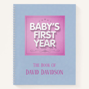 Personalized Baby's First Year Notebook
