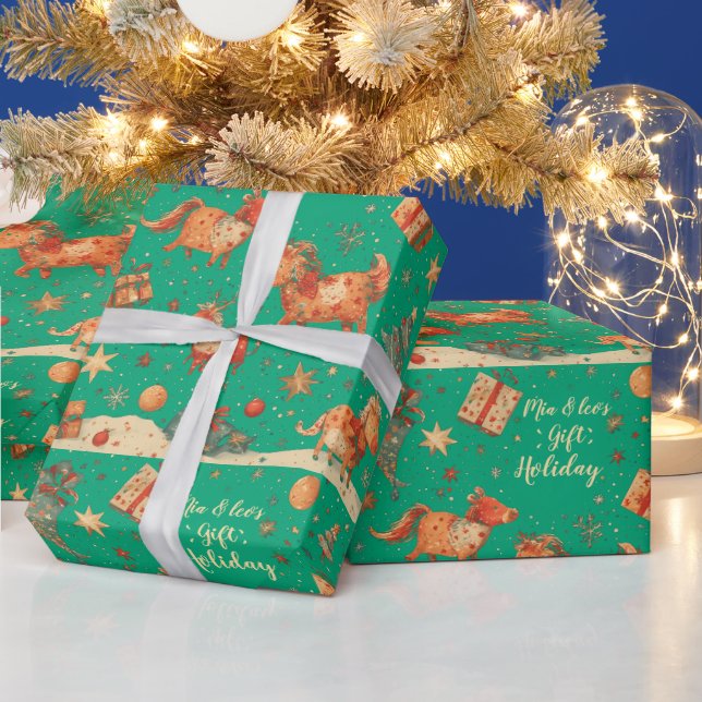 personalized baby's firts christmas, Custom Name Wrapping Paper (Holidays)