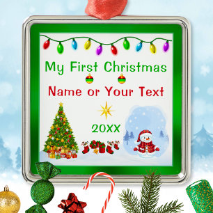 Personalized Babys Ornament First Christmas