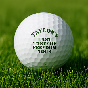 Personalized Bachelor Party Last Taste of Freedom  Golf Balls