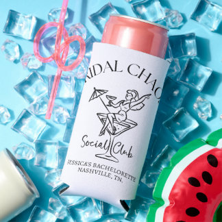 Personalized Bachelorette | Bridal Chaos  Seltzer Can Cooler