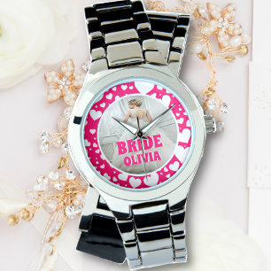 Personalized Bachelorette Bride Photo Watch