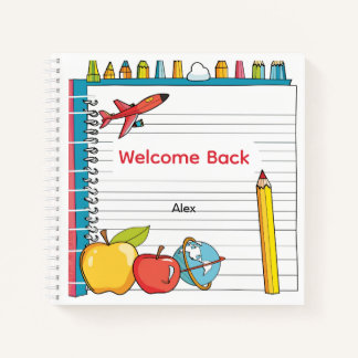 Personalized Back to School Apple Notebook for Kid