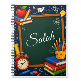 Personalized Back to School Chalkboard Notebook