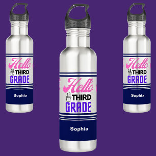 Personalized Back To School Third Grade  710 Ml Water Bottle