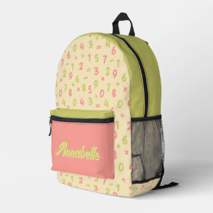 Personalized Backpack with Mathematical Design
