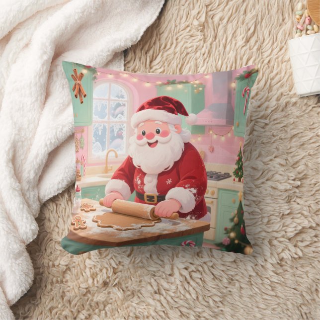 Personalized" Baking Spirits Bright" Christmas  Cushion (Blanket)