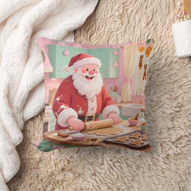 Personalized" Baking Spirits Bright" Christmas Cushion (Blanket)