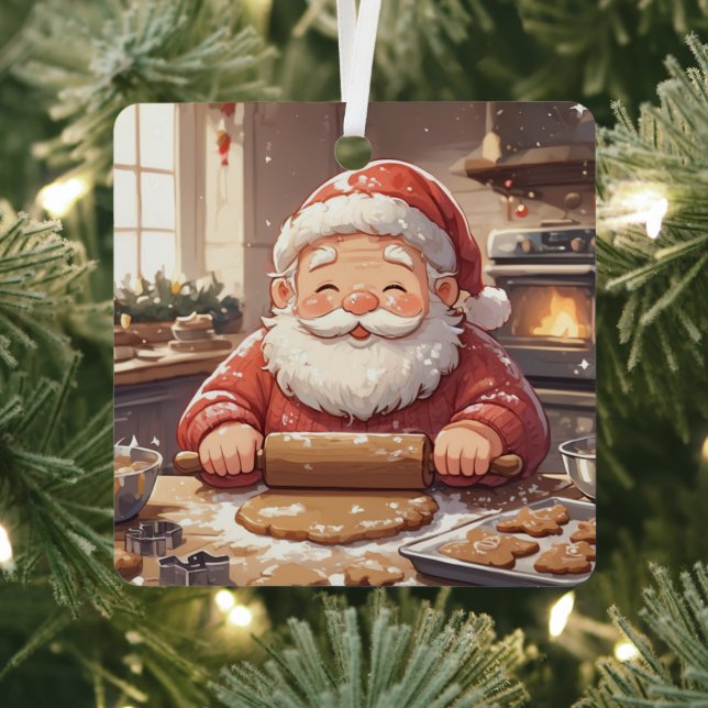 Personalized "Baking Spirits Bright" Christmas Metal Tree Decoration (Insitu)