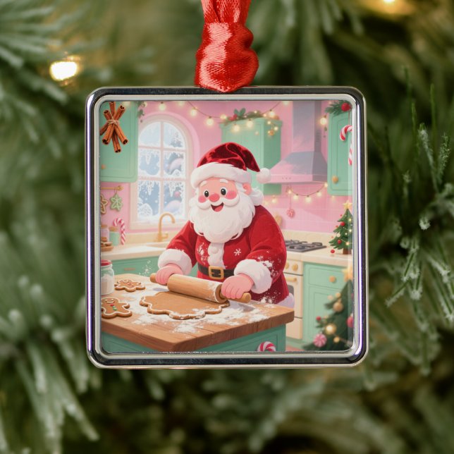 Personalized "Baking Spirits Bright" Christmas Metal Tree Decoration (Tree)