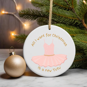 Personalized Ballet Dancer gift, Customized Tutu  Ceramic Tree Decoration