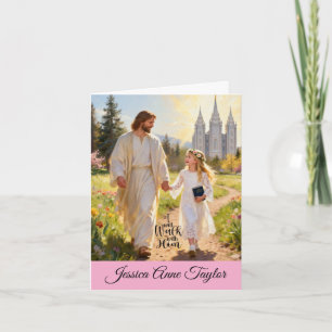 Personalized Baptism Folded Thank You Cards