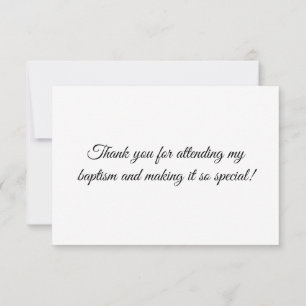 Personalized Baptism Thank You Cards from Girls