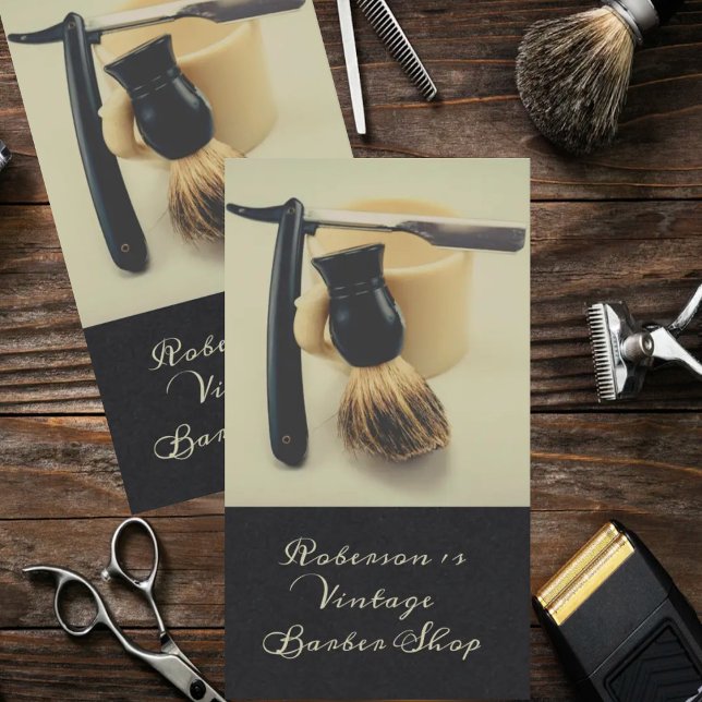Personalized barbershop haircuts business card (Creator Uploaded)