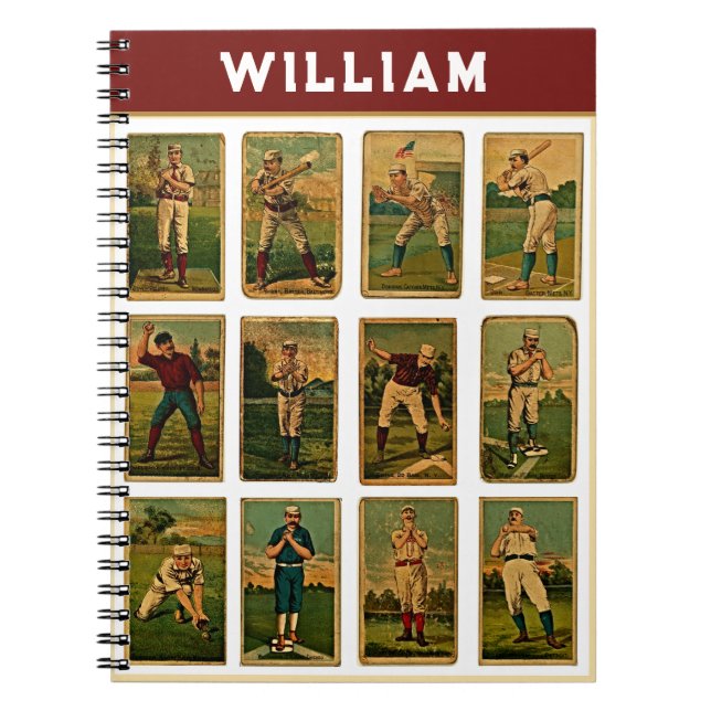 Personalized Baseball Gifts Notebook (Front)