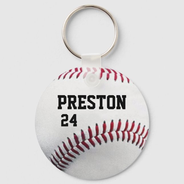 Personalized Baseball Keychain (Front)