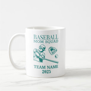 Personalized baseball mom coffee mug