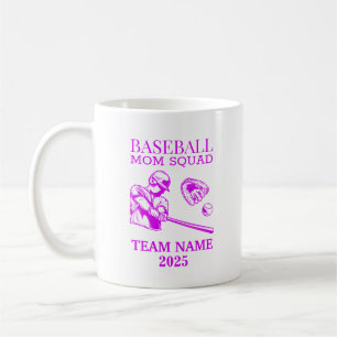 Personalized baseball mom coffee mug