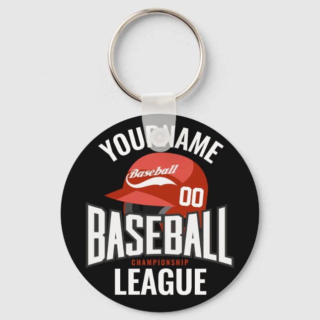 Personalized Baseball Player NAME Team Champ Club  Key Ring (Front)