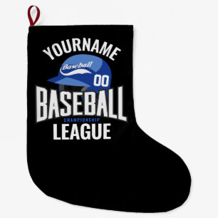 Personalized Baseball Player NAME Team Champ Club  Large Christmas Stocking