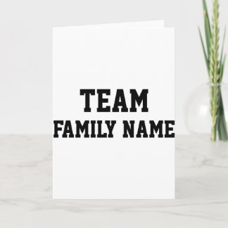 Personalized Baseball Style Family Team Toddler T  Card