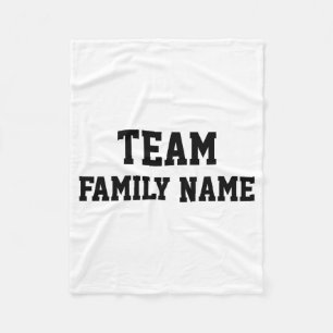 Personalized Baseball Style Family Team Toddler T Fleece Blanket