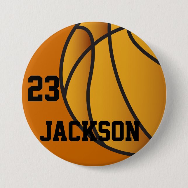 Personalized Basketball Design 7.5 Cm Round Badge (Front)