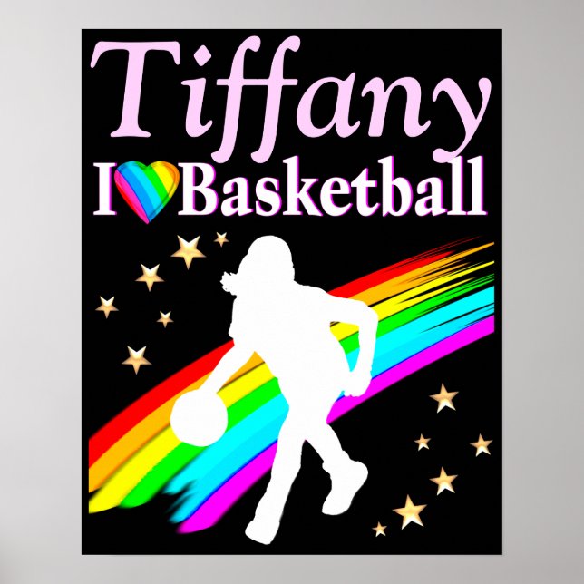 PERSONALIZED BASKETBALL GIRL PLAYER POSTER (Front)